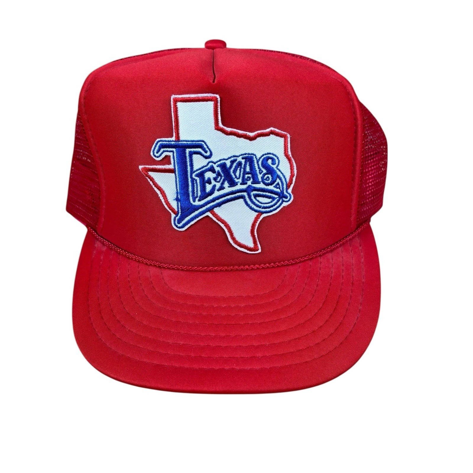 Vintage Texas Trucker Hat Red Mesh Snapback Nissin Cap 80s